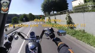 Biker Ghost, dans Fumay, je croise "une mini-concentre" Harley-Davidson Seventy-Two "72"