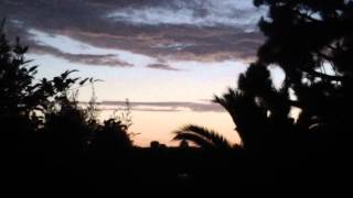 the finish of a sunset in Encinitas CA at 8:20 pm July 22nd west coast 2 miles from the beach