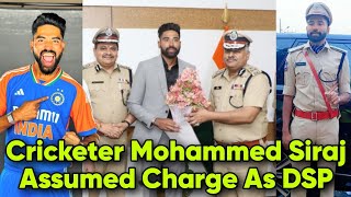 Mohammad Siraj DSP Ban Gaye | Friday Ko Apna Charge Sambhal Liya. Hyderabad