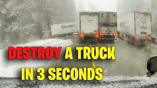 DESTROY A TRUCK IN 3 SECONDS | Road Rage, Brake Check, Idiot Driver USA & Canada Driving fails 2024