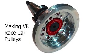 How these Aluminum Race Car Pulleys are Made - V8 Mopar / Chevy - 6061 Billet CNC Machining