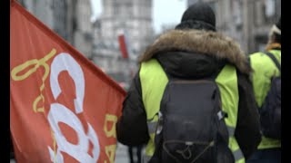 Gilets jaunes et bases syndicales contre la réforme des retraites - 28 décembre 2019 / Paris