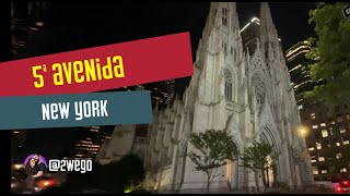 Como é a famosa 5a Avenida de Nova York a noite?