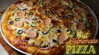 The Best Homemade Loaded Pizza Recipe | Chicken Supreme Pizza | Step By Step Recipe 🍕😋