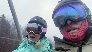 Chairlift Conversation w Route 9 Johnny- Mount Snow Vt Christmas morning w my Sis, the Vicster! #vt