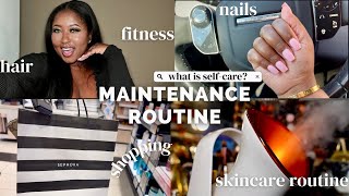 WEEKLY VLOG | MAINTENANCE ROUTINE, SELF-CARE, SHOPPING, FITNESS, SILK PRESS, NAILS, SKINCARE + MORE!