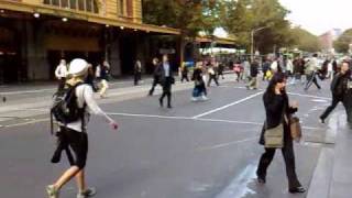 Melbourne "scramble" crossing