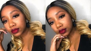 BEST BOLD Liner, Lashes and RED Ombre Lips Makeup Tutorial