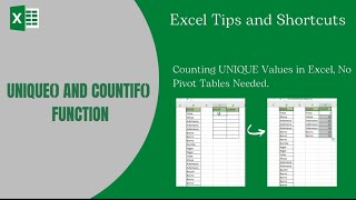 Counting Unique Values Without Pivot Tables in Excel.