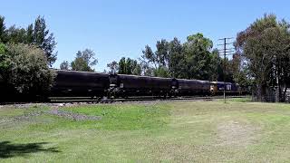 Pacific National Freight Trains Passing Through Molong NSW. 11 December 2022.