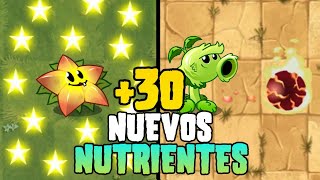 30 PLANTAS con NUEVOS NUTRIENTES que DEBES CONOCER en PVZ 2