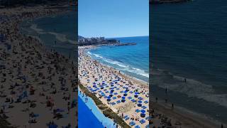 Busy Poniente Beach In Benidorm #benidorm #alicante #costablanca #spain #poniente #beachvibes