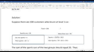 Actuarial SOA Exam P Sample Question 9 Solution