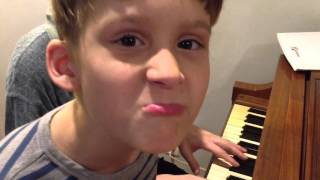 9 year old practices Diabelli duet