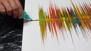 Colorful Heartbeat  / acrylic art / satisfying art / experimental art / acrylic painting / abstract