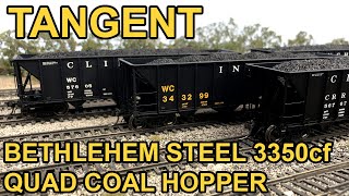 Review: Tangent Bethlehem Steel Corporation 3350 cf Quad Hopper [HO Scale]