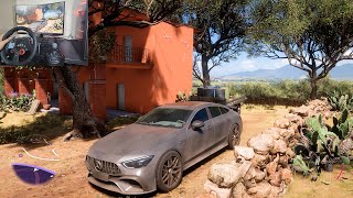 Driving Mercedes AMG GT63 with logitechg29 | Forza horizon 5