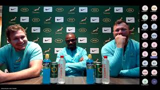 Springbok media conference in Perth w/ Duane Vermeulen & co.