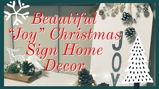 Beautiful Wooden Christmas "JOY" Sign 🎄❄️