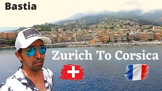 Zurich to Bastia, Corsica France 4K August 2021