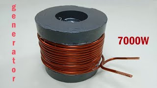 Get 240v free energy generator from copper coil and magnet powerful electricity