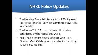 June 20, 2019 -- Leaders in Housing Counseling Call