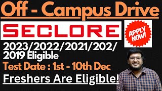 SELCORE Off Campus Drive For Freshers & Recent Graduates | 2023 - 2019 Batch Eligible🔥🔥