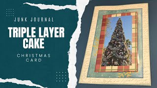 Triple Layer Cake Christmas Card with photos for junk journal @ThePaperOutpost ​⁠​⁠