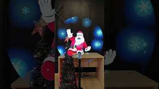 Dancing santa claus #santaclaus #3d #ledfan #holographic #advertising #leddisplay #christmas #fyp