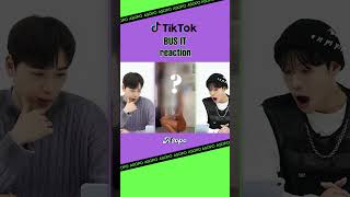 Korean Hot Guys Watch the 'Bus It'#challenge #reaction #bussit   #bussittiktok #asopo#hotgirl#dress