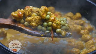 Curry de soja aux petits pois verts hyper délicieux 😋