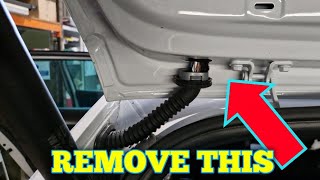 tailgate wiring grommet removal, how to remove a trunk / boot wiring grommet dash cam install