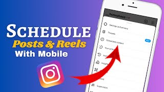 How to schedule instagram posts and reels || schedule content