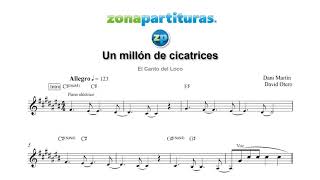 Partitura "Un millón de cicatrices" El Canto del Loco