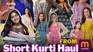 Meesho Short Kurti Haul   | Short Kurti Haul 2024 ✨ Tryon