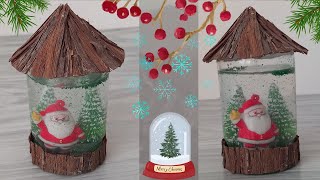 How to make a Christmas globe:diy snow globe