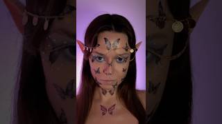 Fairy butterfly makeup 🦋#butterflymakeup #fairymakeup #temporarytattoo #makeup #fyp #euphoria