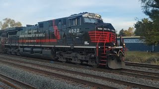 Norfolk Southern 4822 honoring railroaders Leeds fast morning Intermodal