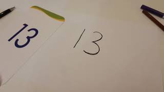 Teacher Beth's Step-by-Step tutorial Number 13. Draw a cute Koala with numbers for Preschoolers.