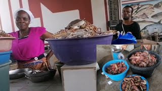 Lagos seafood market Victoria island