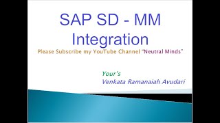 SAP SD - MM Integration