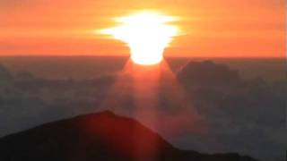 Sun rise from Haleakala National Park Maui Hawaii