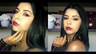 FALL Makeup tutorial Taupe Eyes and Canberry Lips | Zoey Henao