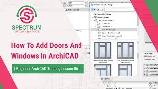 How To Add Doors And Windows In A Floor Plan In ArchiCAD Tutorial