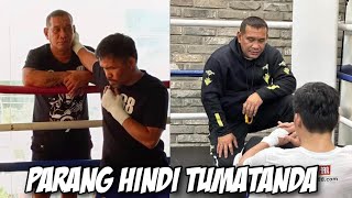 Manny Pacquiao first day training punch mitts with Former Champ Coach Jonathan Peñalosa