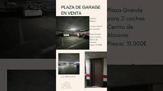 Plaza de garaje doble en venta en la C/ del Capitán Segarra, en el centro de Alicante. 🚗