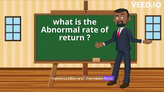 what is Abnormal rate of return ?