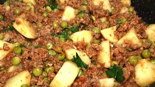 Aloo Matar Keema Recipe | Qeema Aloo Matar Recipe  | Ramzan Special Recipe