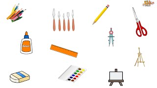 Art Tools | Kids Vocabulary | Educational Video For Kids | Learn Art Tools For Kids | Art Tools Name