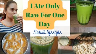 I Ate Only Raw Food For A day😋Healthy Lifestyle🌼 #plantbased  #satviklifestyle   #weightlossjourney